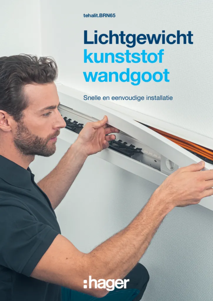 Afbeelding Kunststof wandgoot brochure - BRN65 - kabelmanagement | Hager Nederland